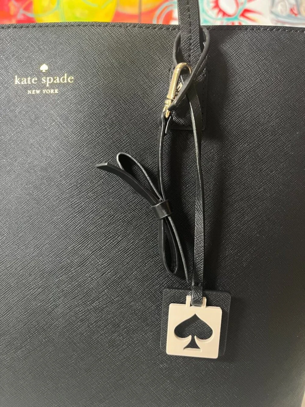 kate spade jacquard gold structured